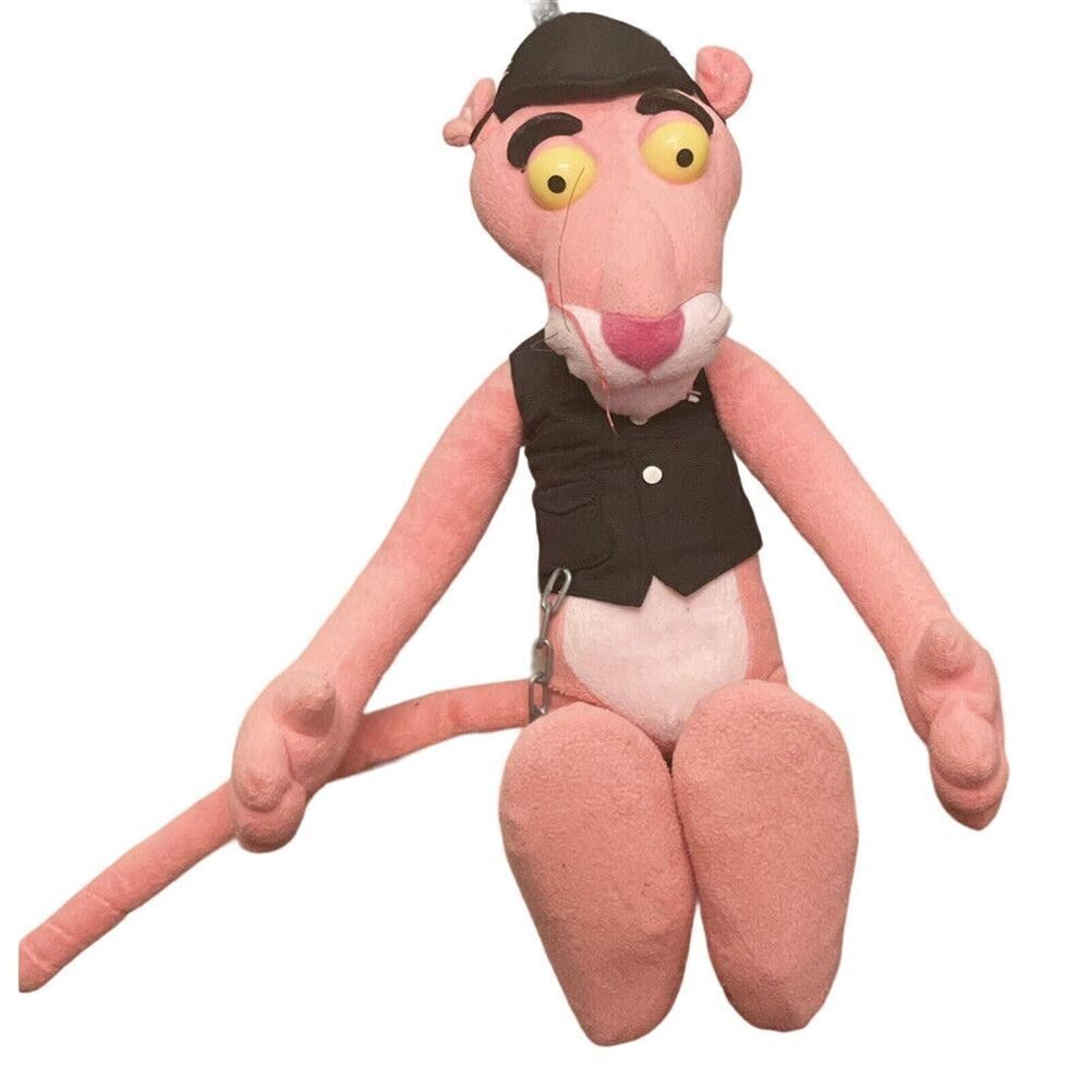 Pink Panther Nanco 2006 Plush‎ Motorcycle Biker Club Stuffed Animal Doll 15"